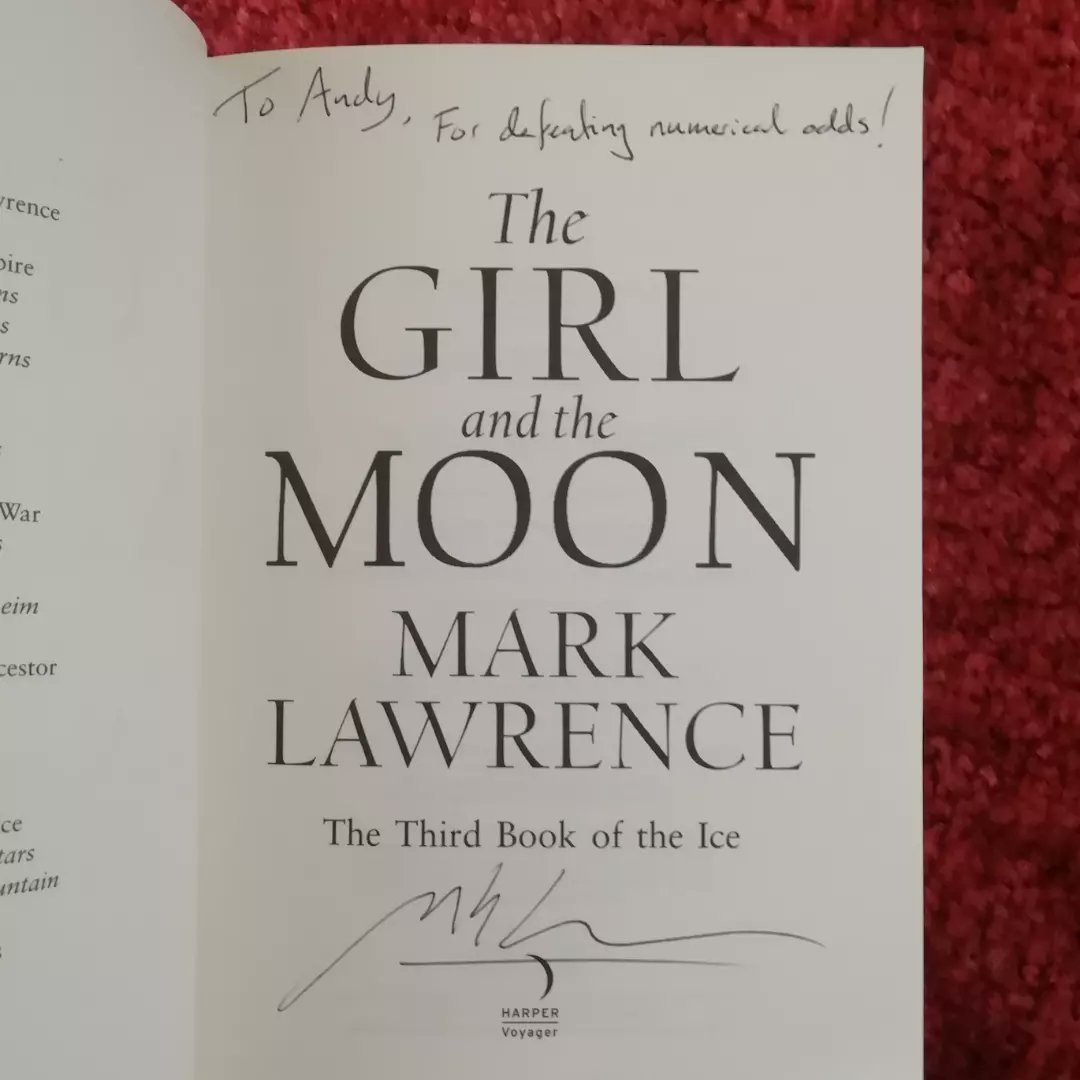 ARKkreations's tweet photo. My winnings arrived and @Mark__Lawrence WOGOF-ed me!! Thanks for the bonus content Mark! Two more to the collection (and a cameo gift from the lovely Ann Palmer). Now everyone go buy his books! #marklawrence #freebooks #freebookfriday #amreading #amwinning https://t.co/q0leGsbrV4