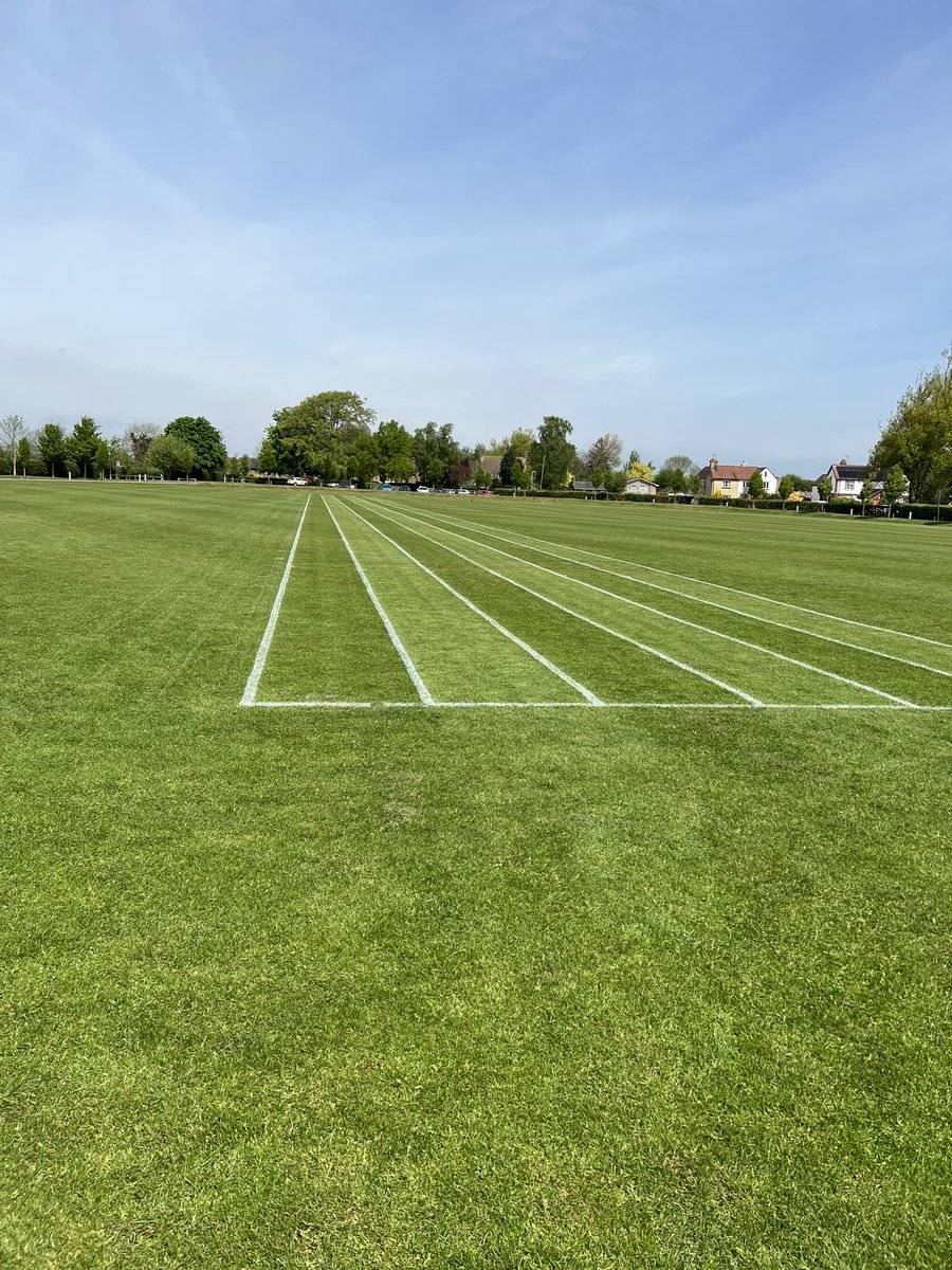benters1808's tweet photo. Some great work by the Grounds team @UppinghamSchool today. @TurfTankUK used to mark the athletics track, sprint and hurdles tracks then cut by hand to stripe them…looks fantastic!! https://t.co/xKzR60uCcA