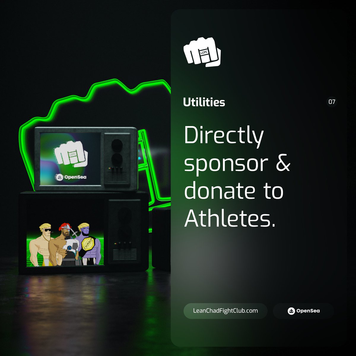 LCS_game's tweet photo. #LeanChadFightClub is the first #crypto project built by fighters for fighters &amp; their communities.

Mint an #LCFC #NFT &amp; contribute to direct sponsorship &amp; funding for athletes.

#Mintingnow @ https://t.co/vG2SW2iotv

#MMA #NFTutility #NFTCommunity #NFTGame #P2E #PolygonNFT #MRI https://t.co/FQnRqqynlx