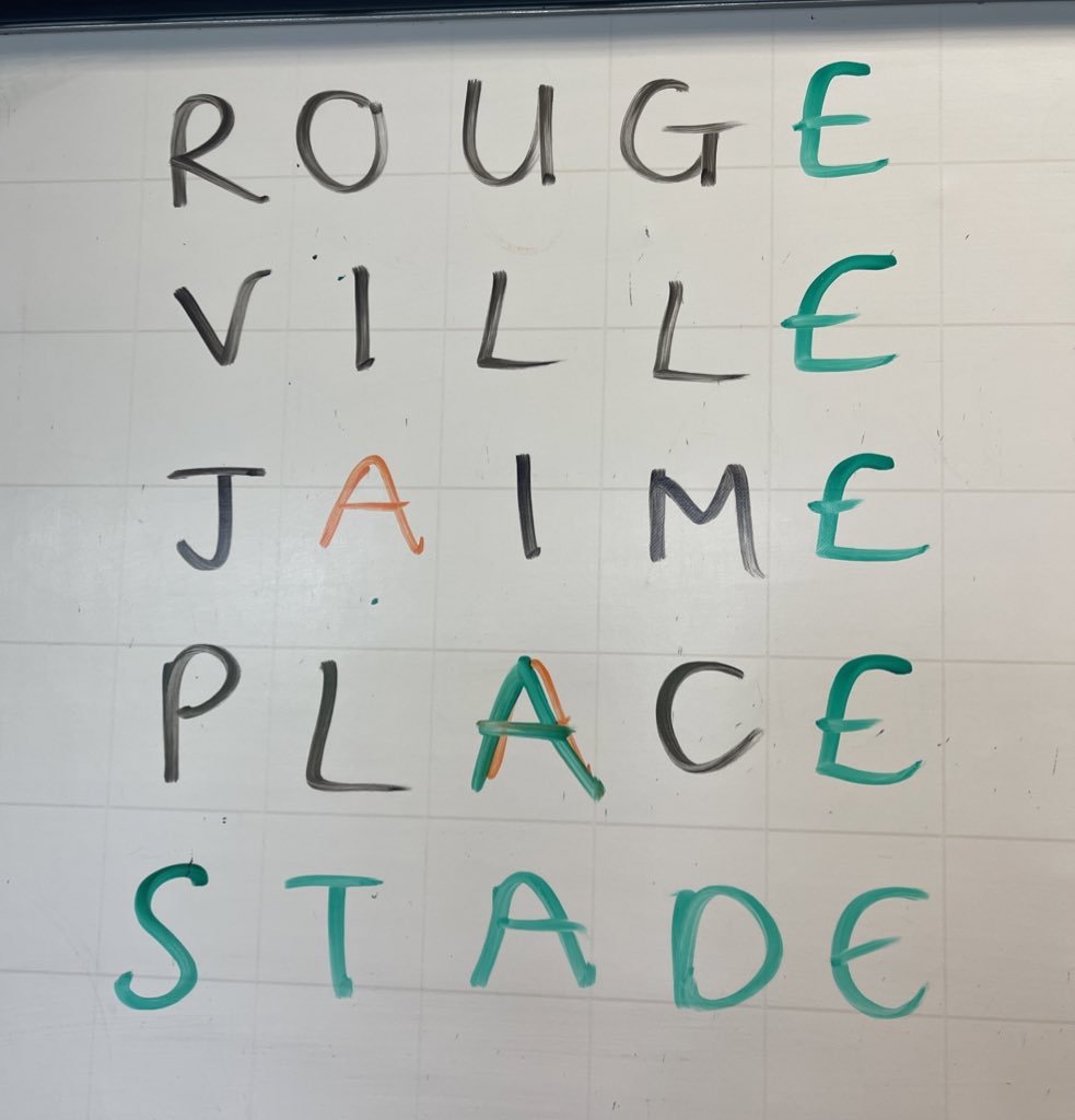 MrsHeggie's tweet photo. Can’t beat a bit of MFL Wordle to finish off the week ✨🟢🟡⚫️ #wordle #mfl #mfltwitterati https://t.co/e877aC0riq