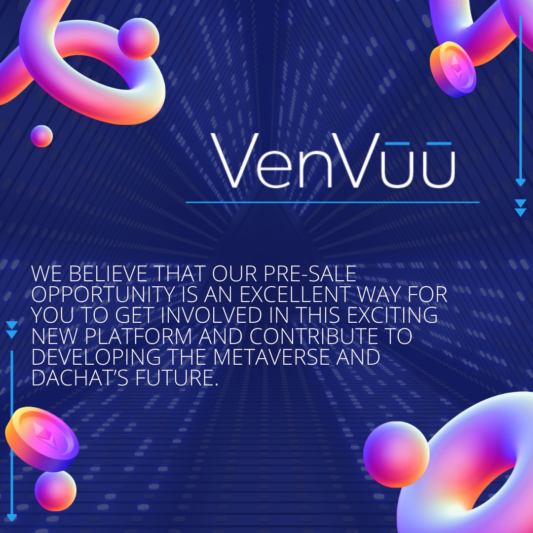 habytat_io's tweet photo. The metaverse is here and you can be part of it by joining our pre-sale opportunity - visit VenVuuβs website for more information about what makes this project so appealing (and why you should invest).
Link: https://t.co/OOZa3rzgkm
#VenVuu #Metaverse #NFT #PoweredByDatchat https://t.co/zLxNukpD2Y