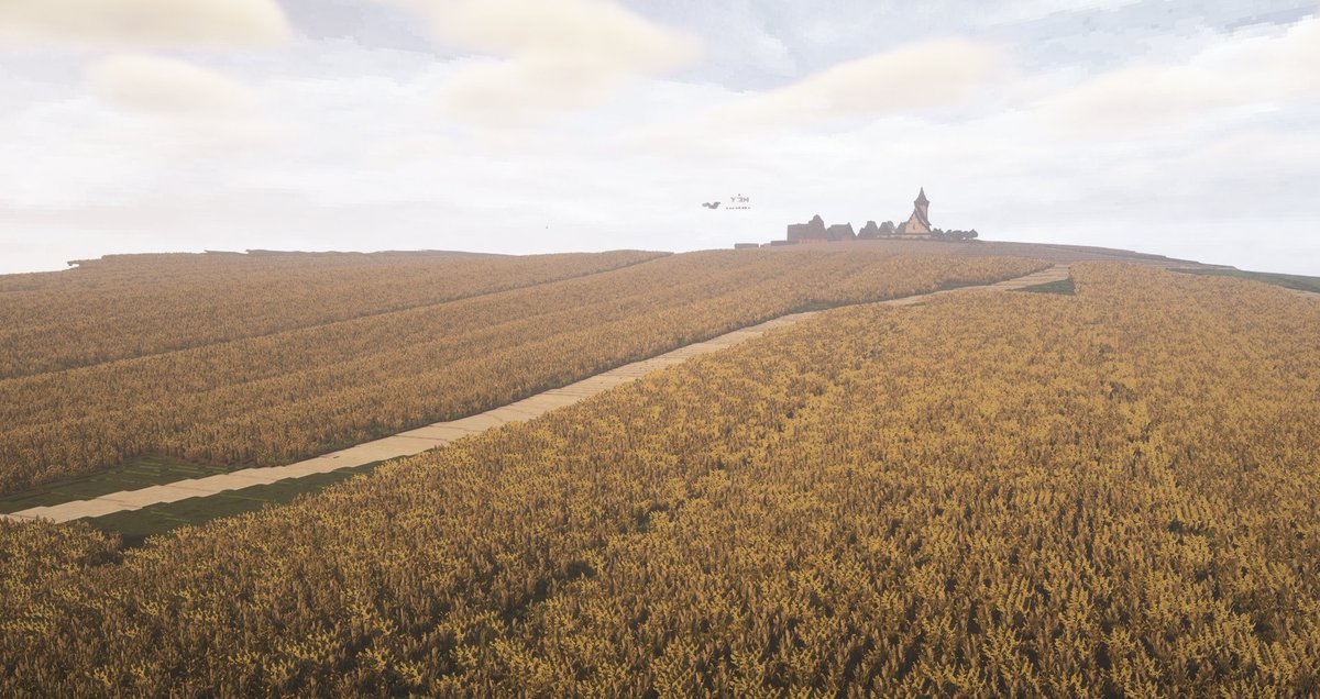 hfranz_official's tweet photo. A WIP progress shot of the fields and landscape surrounding Čakov. I'm focusing on implementing crops onto fields currently, and so far it's come out very nice!

#WeAreConquest #ConquestReforged #Minecraft #BuildingCakov #Minecraftbuilds #minecraft建築コミュ https://t.co/kseWYZPF2n