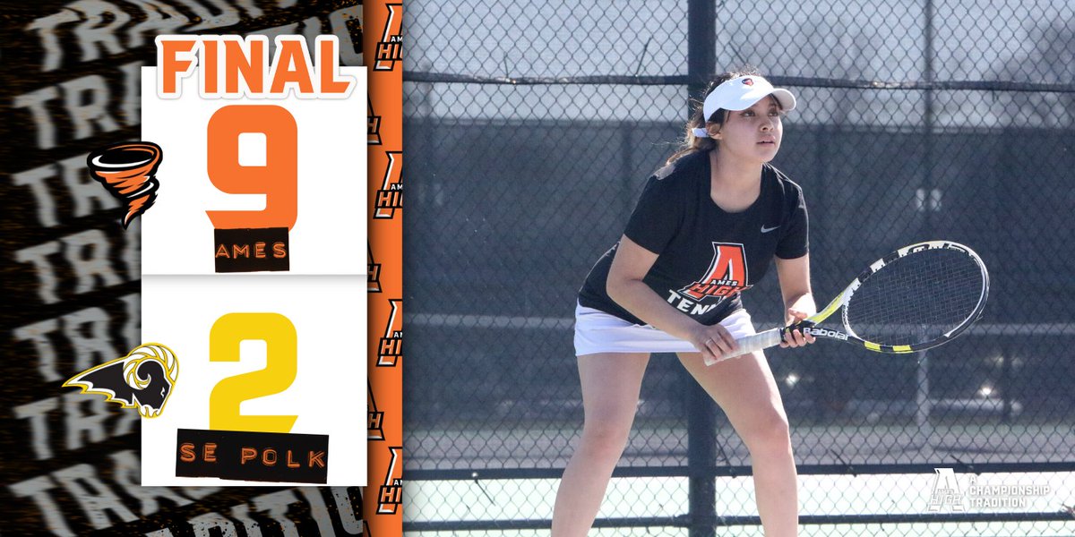 AmesAthletics's tweet photo. 𝑨𝒎𝒆𝒔 𝒘𝒊𝒏𝒔 🌪️

Ames girls tennis sweeps all sets except No. 2 Singles and No. 1 Doubles to roll to the home win over Southeast Polk.

#AChampionshipTradition https://t.co/aB5OW5db0F