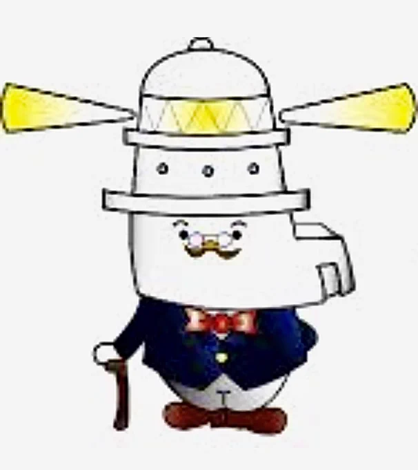 Irou Dansyaku, a 150-year-old baron whose head is a lighthouse, is the mascot of Minamiizu, a town in Japan. 