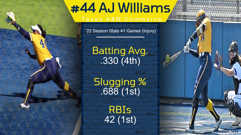 AWilliamsUSA's tweet photo. Congrats to my baby girl on a great Soph. season for @Lion_Softball. Injuries happen and she will come back stronger and better next season! HRs - 9, Hits - 36, 2B - 10, OBP - .448, SB - 13, 1 error all season! #ProudGirlDad Thanks @GoEditGraphics https://t.co/fC3f5G8ogS