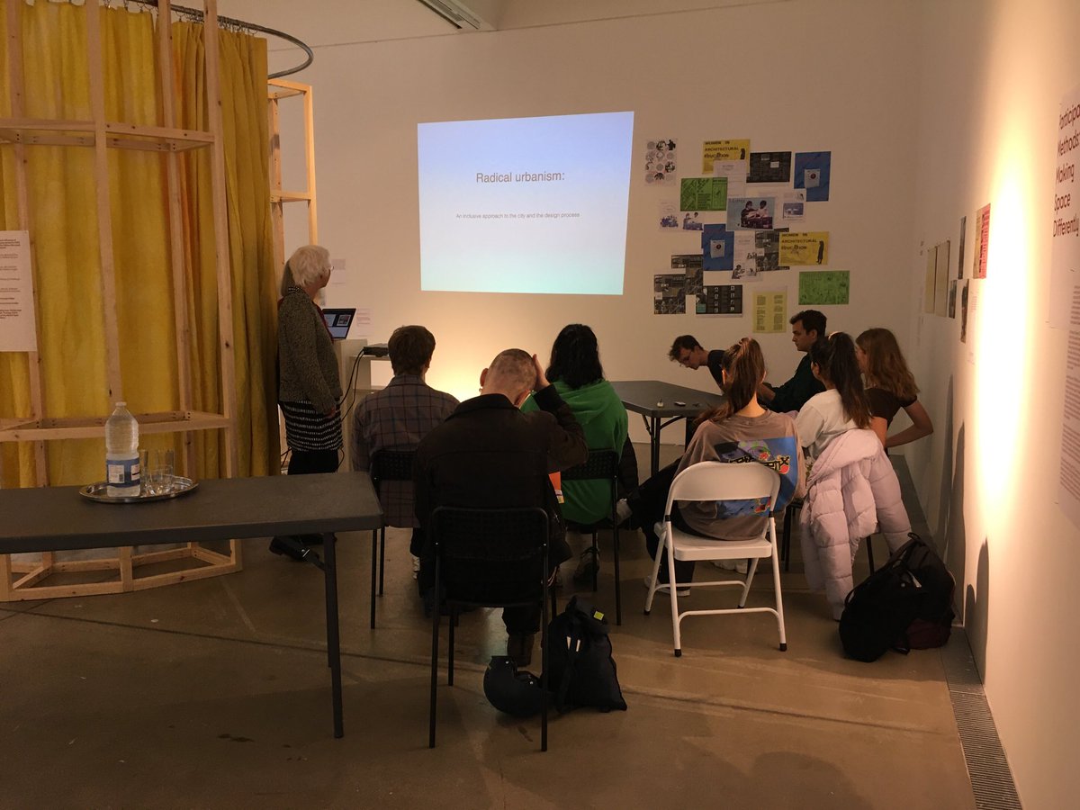 First workshop underway at How We Live Now with Matrix members Anne Thorne, Fran Bradshaw and ⁦@josontheline⁩ and ⁦<a href="/NewcastleUniAPL/">Newcastle APL</a>⁩ students. The ⁦<a href="/edit_cllctv/">EDIT</a>⁩ installation at ⁦<a href="/visitnca/">Newcastle Contemporary Art</a>⁩ looking great in use.