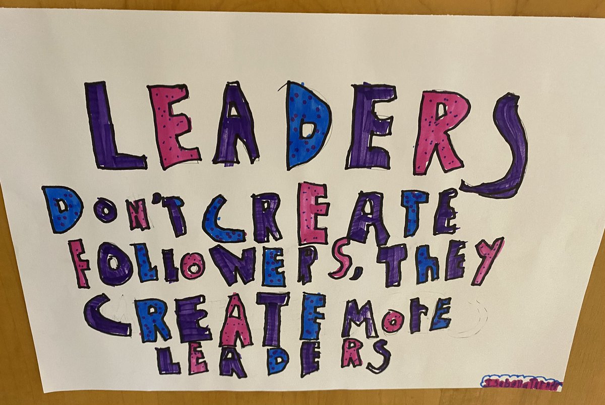 MrsHusekViolet5's tweet photo. Leadership: You value each member of your group and inspire people to do their best. I can’t think of a more important P2 character strength for 5th graders! Lead on, 5th grade ALL STARS! https://t.co/X710E7kNvz
