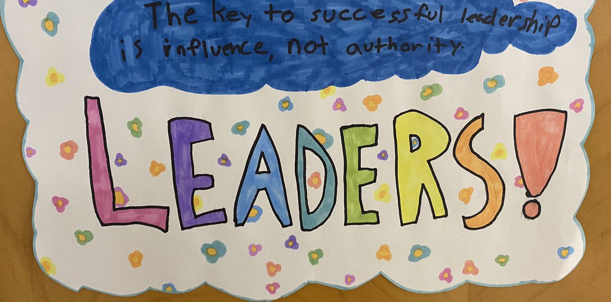 MrsHusekViolet5's tweet photo. Leadership: You value each member of your group and inspire people to do their best. I can’t think of a more important P2 character strength for 5th graders! Lead on, 5th grade ALL STARS! https://t.co/X710E7kNvz