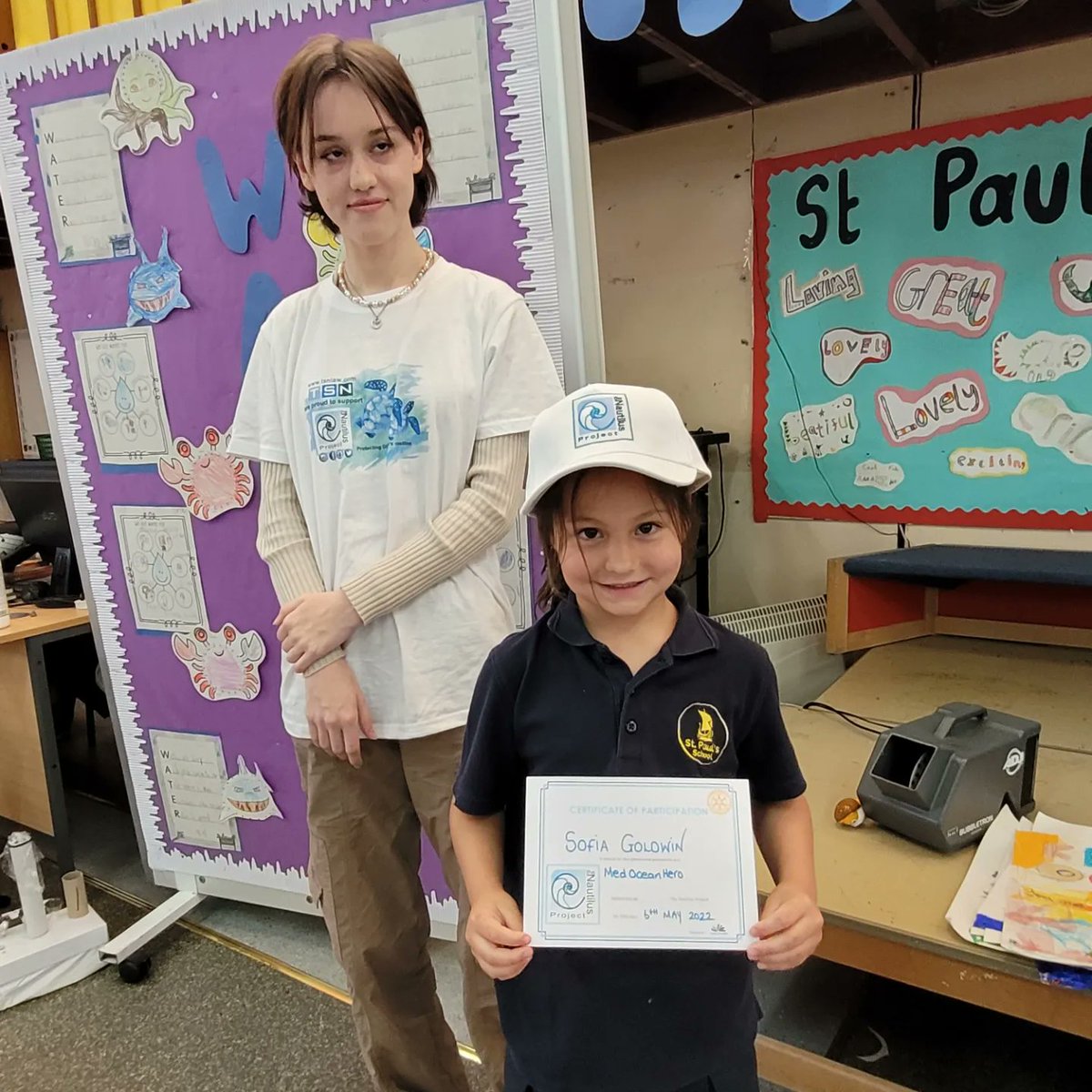 Sofia Goldwin was awarded the coveted #MedOceanHero accolade for her inspiring beach combing! #PlasticFreeSea #projectbasedlearning #conservewhatourchildrendeserve #gibraltar #empoweringyoungminds