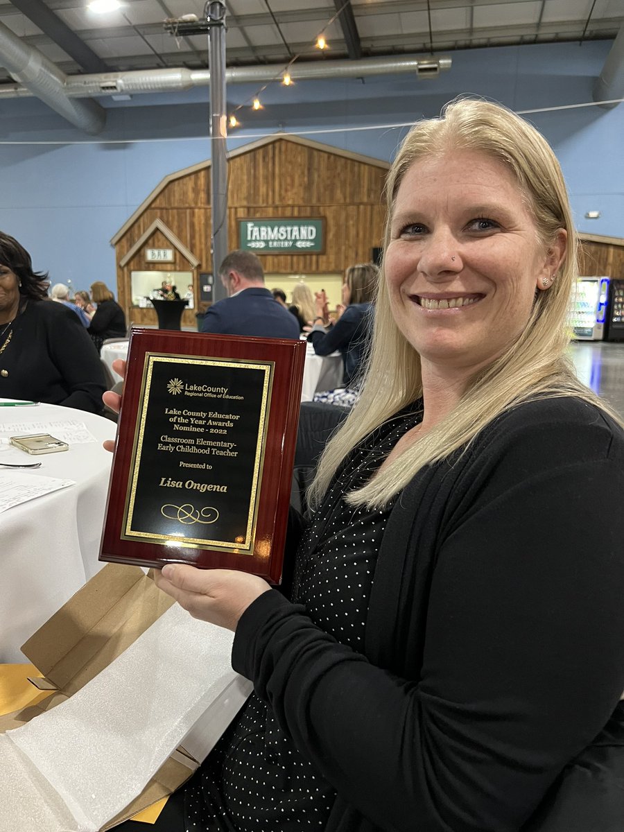 socialmediacur1's tweet photo. Congratulations Mrs. Ongena for being recognized at the Lake County Educators awards banquet! https://t.co/kscAOdzk0o