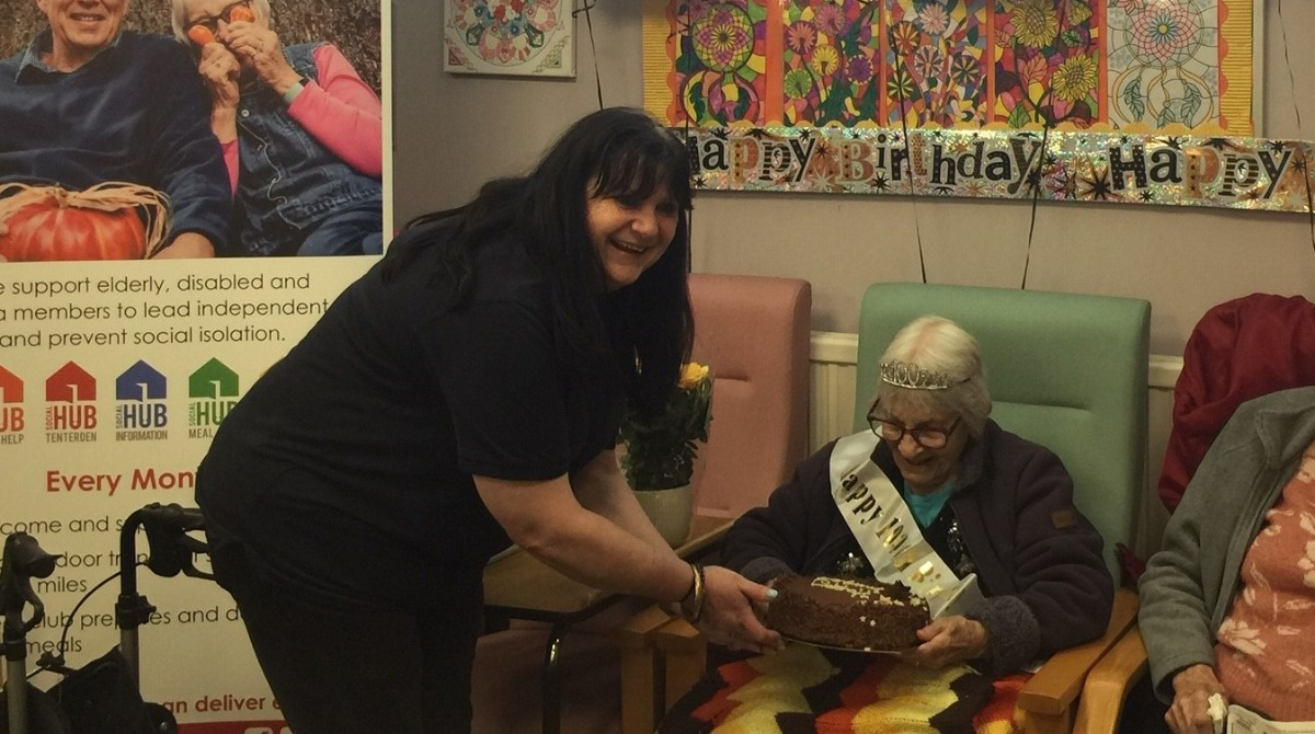 It’s a REALLY special day at Tenterden Social Hub today and we’re celebrating! Happy 100th Birthday to Renee and many congratulations! And to all you other ladies our there – remember, being ABSOLUTELY FABULOUS has NO age limit! 😀🎂#tenterden #ladies #women