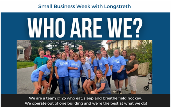 LongstrethUSA's tweet photo. Happy Small Business Week! 🏑
#choosethebest #longstreth https://t.co/HK2mziLDO1