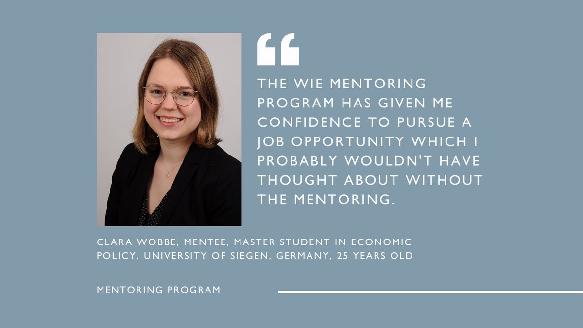 Women_in_Econ's tweet photo. Get to know our first #Mentoring Program Cohort! 🧡
Last year, the first cohort started their journey. Within the next month, WiE wants to introduce some members and their valuable experiences to our followers in advance to opening the application period for the second cohort. https://t.co/g4npaxDfIF
