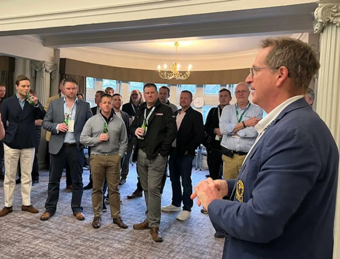 EIGCA's tweet photo. #GolfCourseArchitects and #Greenkeepers - A meeting of minds at BTME. 
After a two year and two month hiatus, BTME was back in Harrogate in March ... and so was EIGCA. Here's what we got up to https://t.co/N96BMyTRQ4 https://t.co/SDHyWSuLDu