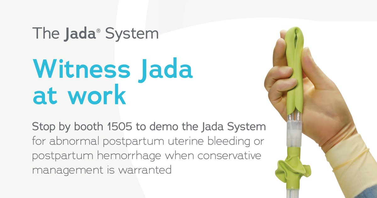 JadaSystem's tweet image. ACOG attendees, witness Jada® at work. Visit booth 1505 to experience the demo and find out how to add the Jada System to your hemorrhage cart. #maternalhealth #PPH