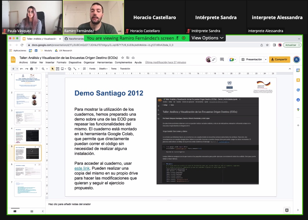 arieIIopez's tweet photo. En la sesión de hoy de 10:00 a 12:00 @pauvasquezh y @ramaol desarrollan el taller de análisis y visualización de las Encuestas Origen Destino de ciudades de América Latina utilizando python y @GoogleColab 

Puede acceder online en
https://t.co/MVnbk8zChH https://t.co/8GhjYkuJ6Z