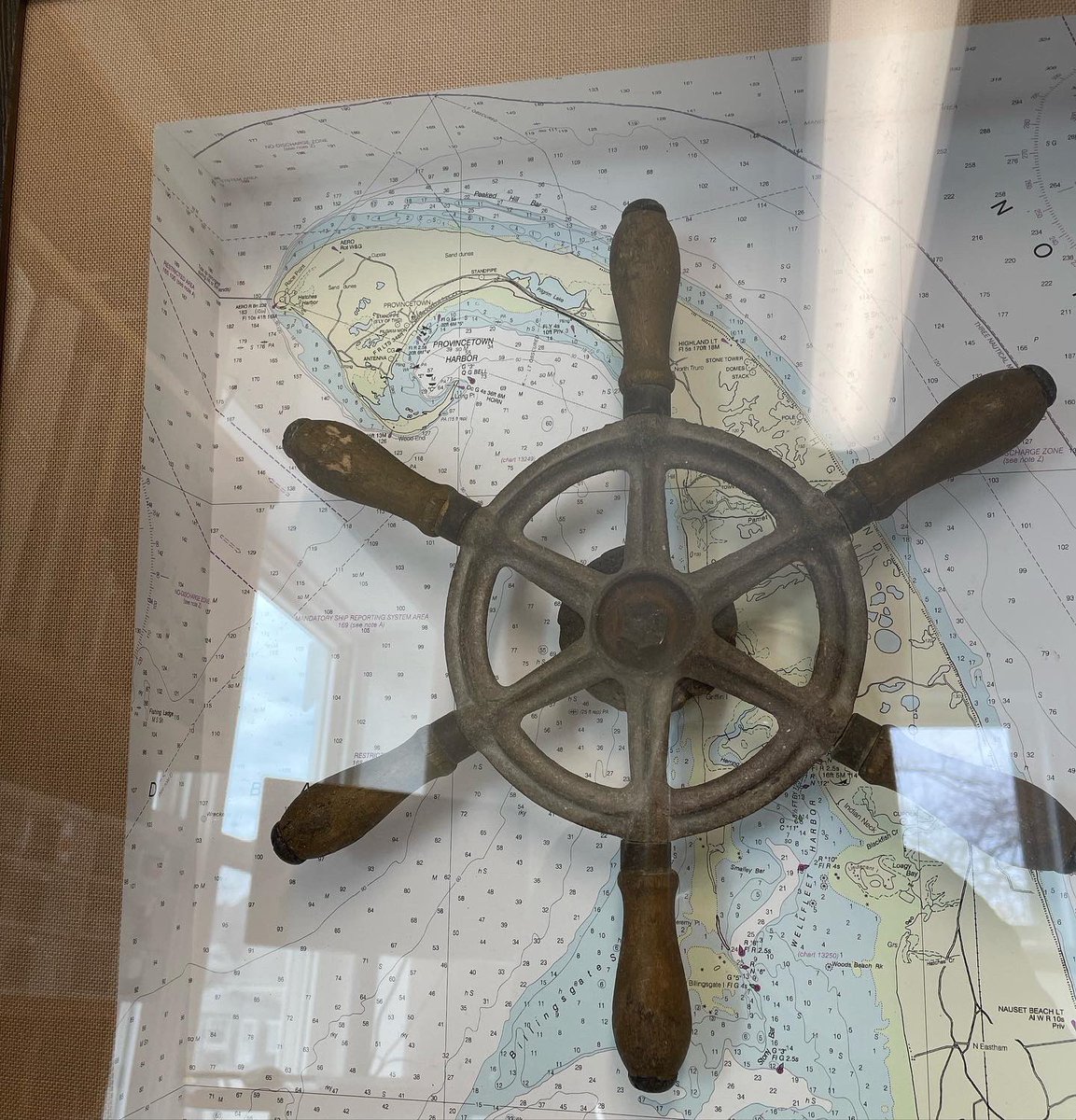 “We can’t control the wind but we can direct the sails.” A shadow box frame featuring a customized plaque. Completed by CCPF’s framing department. #capecodpictureframing