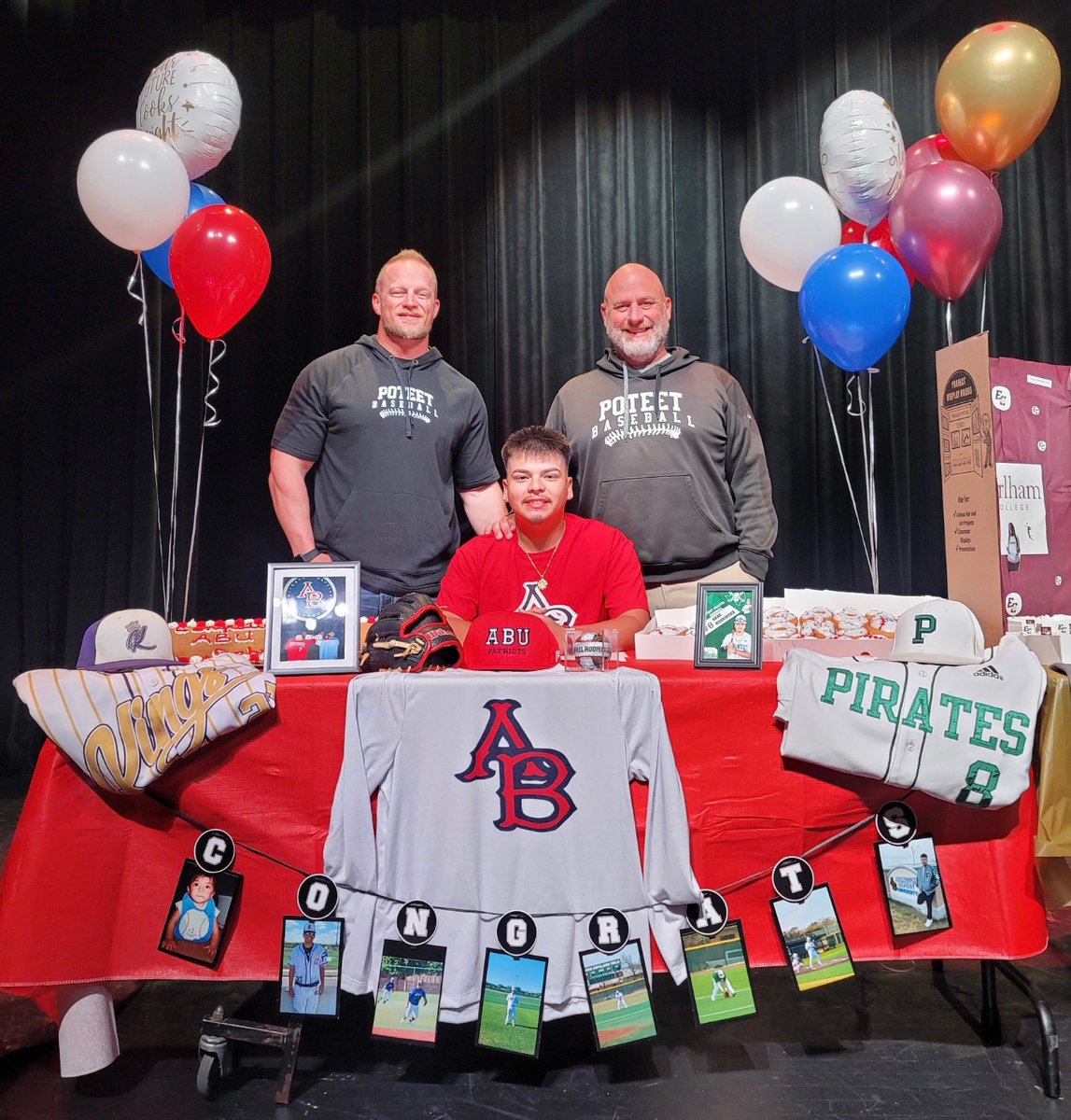 1PoteetBaseball's tweet photo. HUGE congratulations to Gabe Rodriguez and his family! Gabe gets to continue playing baseball in college at Arlington Baptist U! This guy is a dude in every sense of the word! Congrats Gabe! @BaseballAbu 

#ThisisPoteet #PoteetStrong #family #💪🏼 https://t.co/r6mPzF80zw