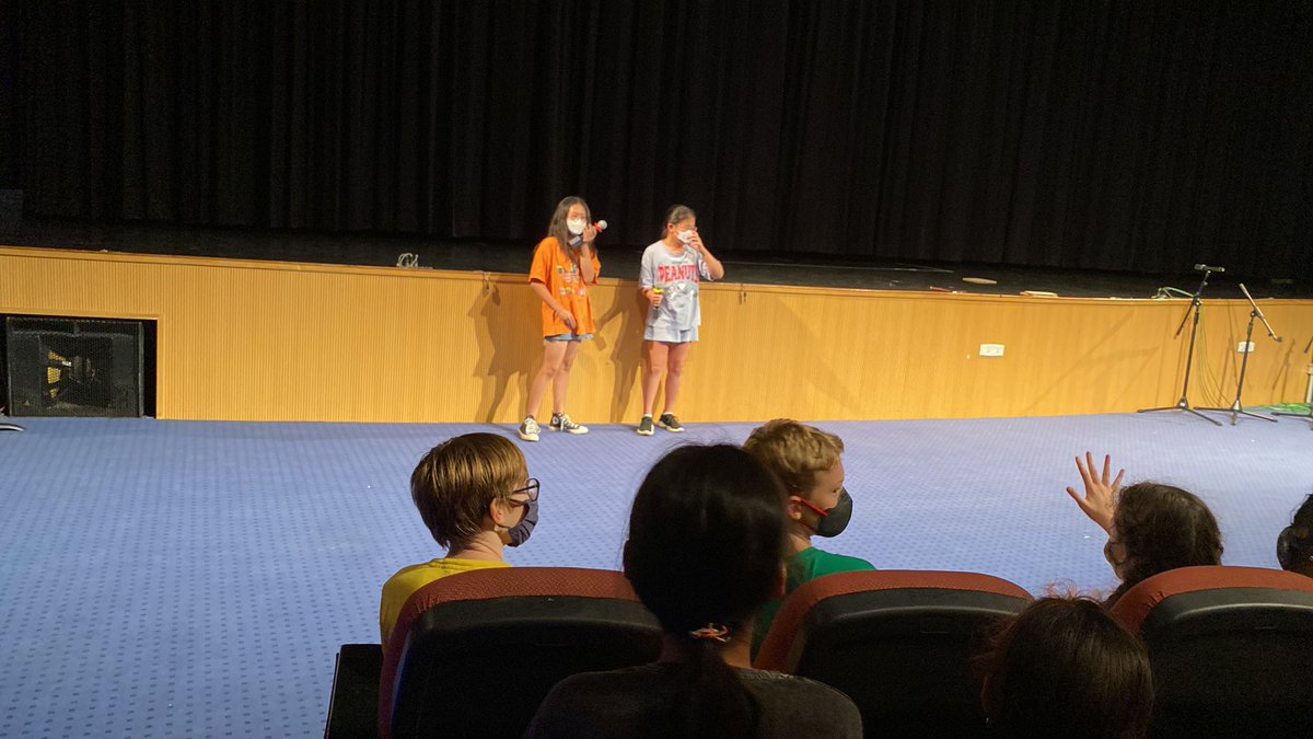 AISCElementary's tweet image. #AISCGrade5 Sleepover event: movies, games, talent show spells fun!