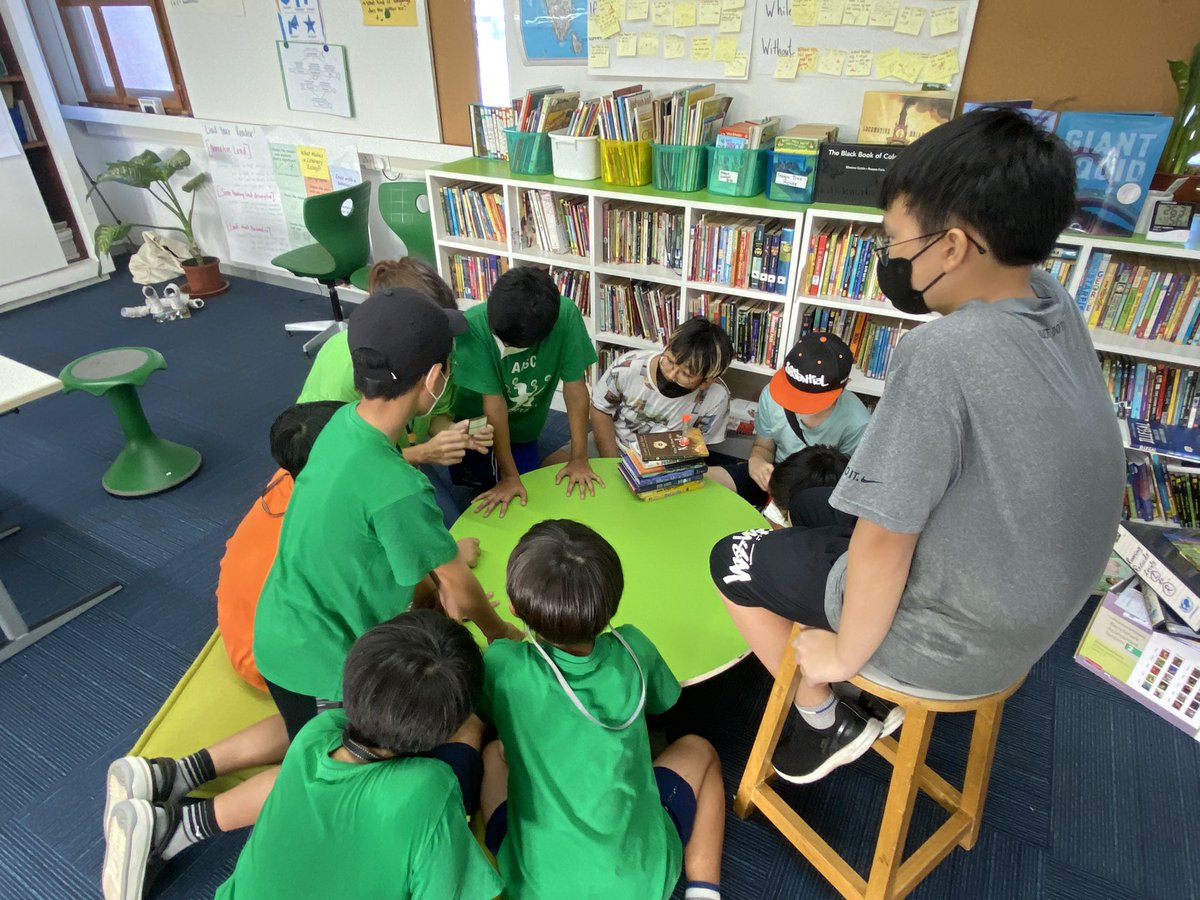 AISCElementary's tweet image. #AISCGrade5 Sleepover event: movies, games, talent show spells fun!