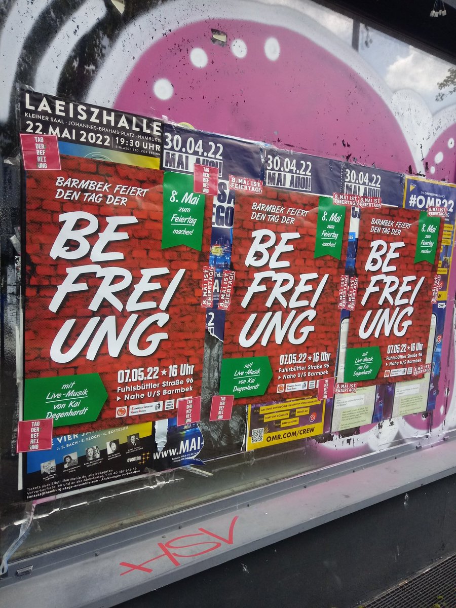 Antifa309's tweet photo. Teilt gerne: Unser Plan zum Wochenende um den 8. Mai in #Hamburg! 
Los geht es morgen am 7. Mai, um 16 Uhr am Bahnhof #Barmbek! Dort findet eine Kundgebung der @BIgR_hamburg, der Omas gegen Rechts und uns statt. Es wird Musik und Infostände geben. #nonazishh #hh0805 https://t.co/fPfcZOnIgK