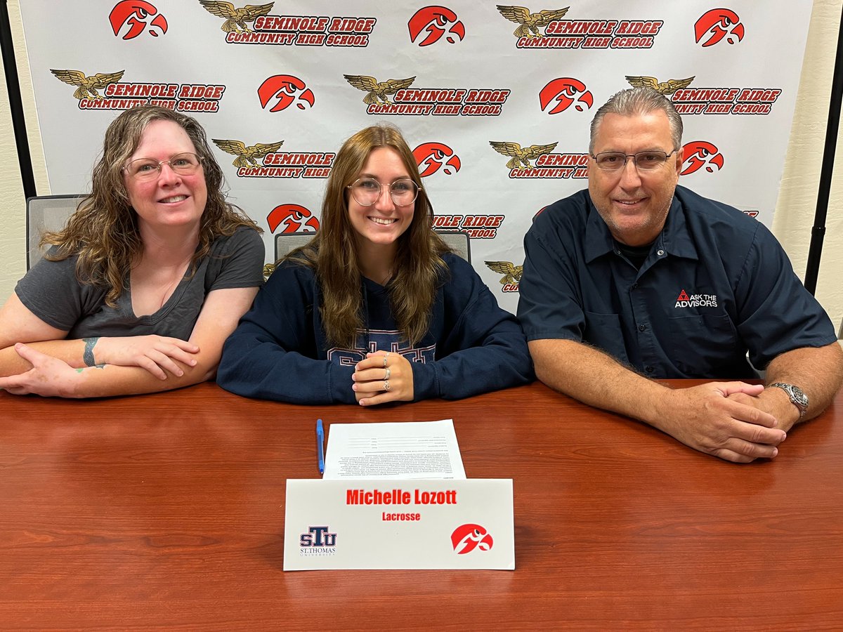 Congratulations to Michelle Lozott, who signed with St. Thomas University for Women's Lacrosse.