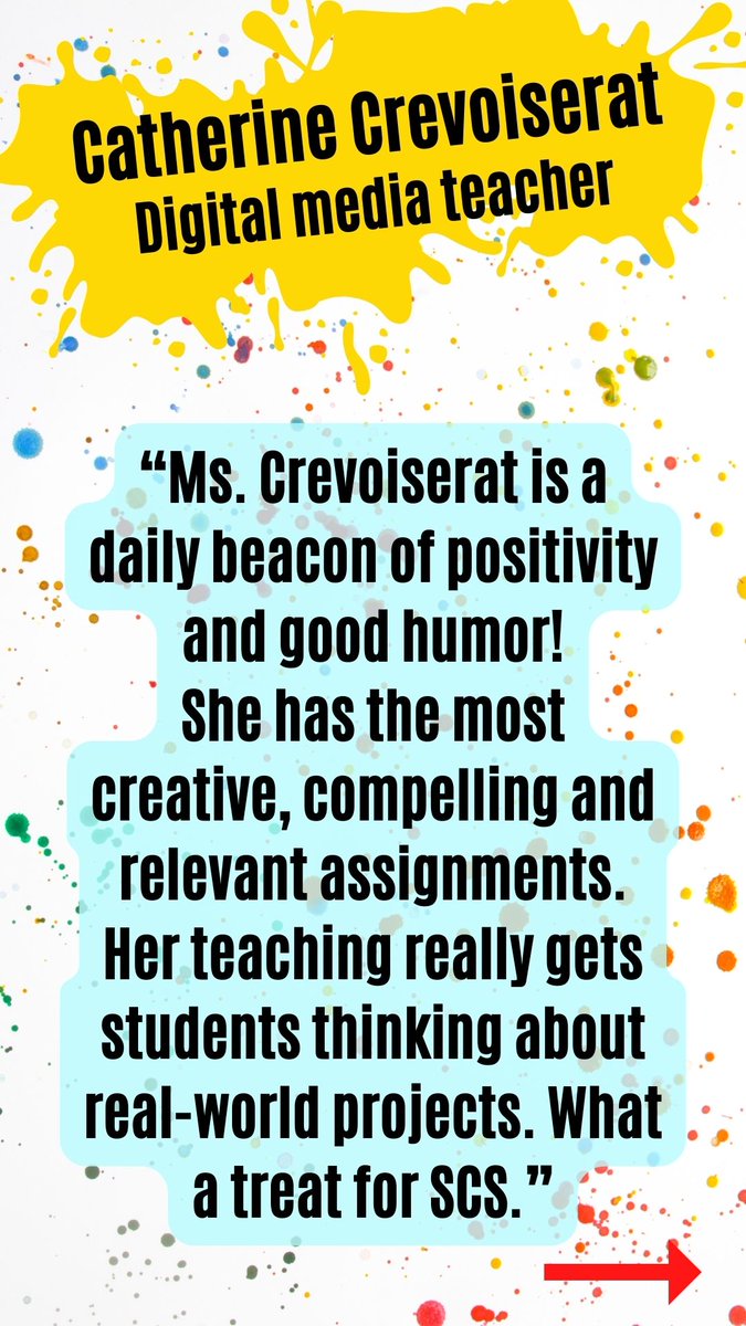 scs_ptsa's tweet image. #SCSTAW2022 #SCSTeacherShoutOuts
It&apos;s Ms. Crevoiserat!