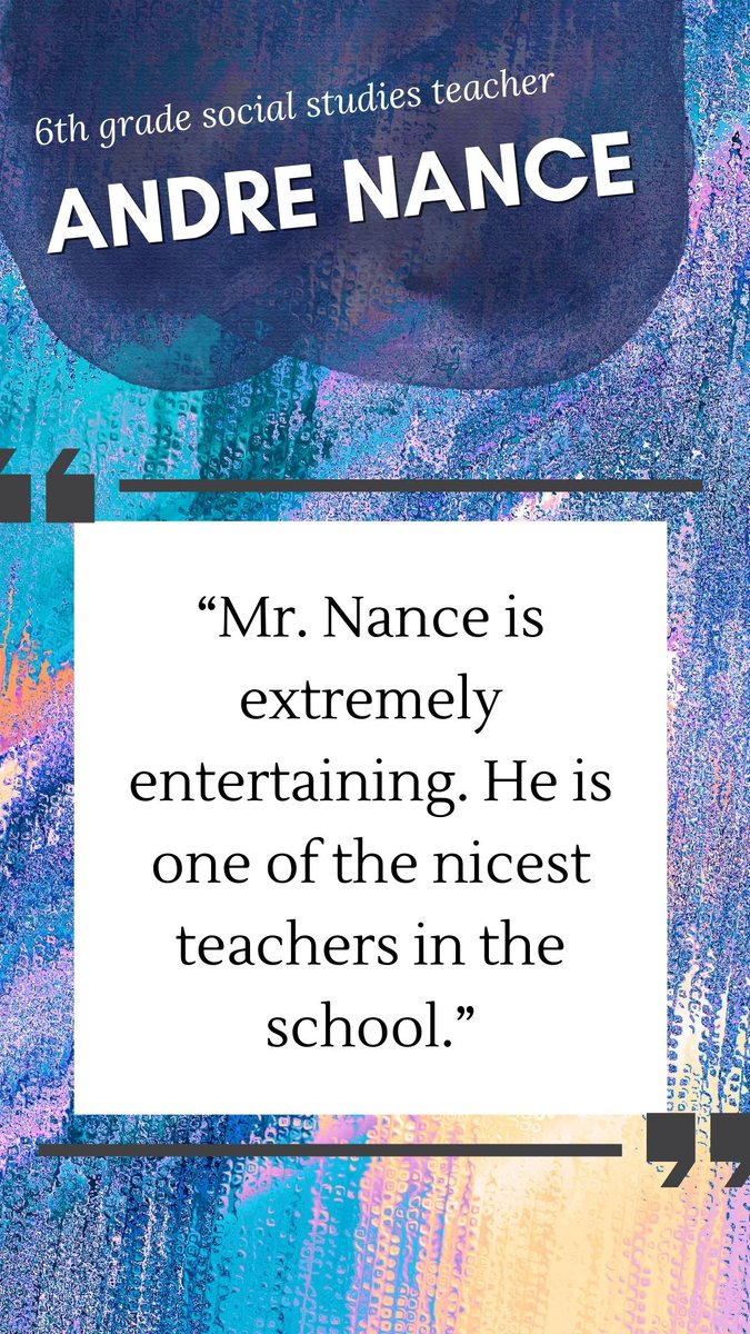 scs_ptsa's tweet image. #SCSTAW2022 #SCSTeacherShoutOuts
It&apos;s Andre Nance!