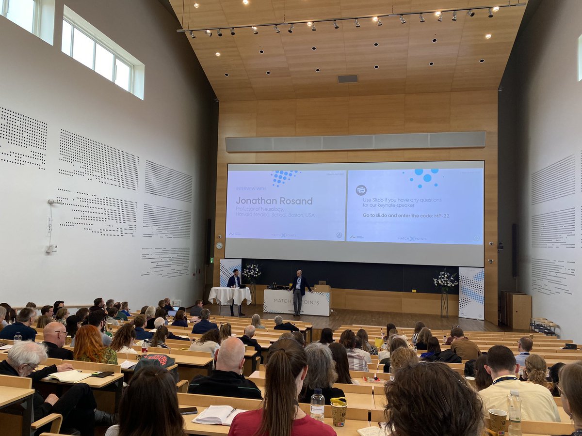 antiquisima's tweet photo. Jonathan Rosand #MatchPoints22 Brain Care starts with stress reduction, sleep, and exercise. These are everyday big challenges. We have homework. @AarhusUni https://t.co/wAT3KyLZ2B