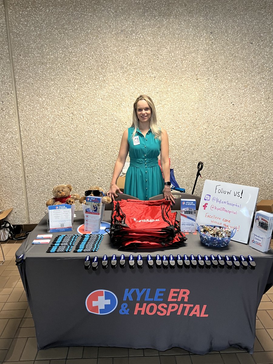 KyleERHospital's tweet photo. Kyle ER &amp; Hospital is so excited to have a booth at 5he TAAP Symposium today! Today provides education and networking from some of the best providers in addiction treatment in Texas and all over! https://t.co/GypNMq9Nd0