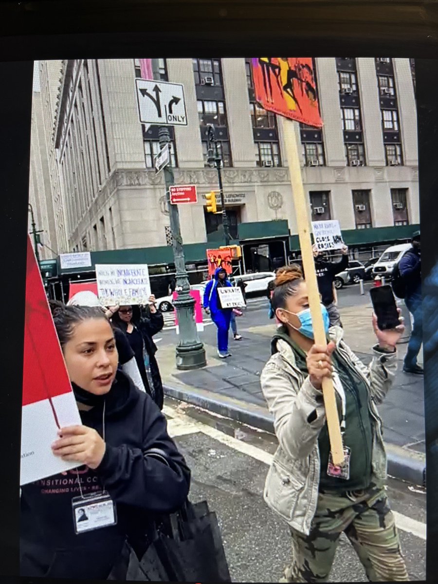 We are live right now marching to NYC City Hall to demand a safe and just solution to housing women in the dangerous and infamous #RikersIsland. Mothers inside are suffering, mothers outside with loved ones incarcerated are suffering. #BEYONDrosies #WCJA
