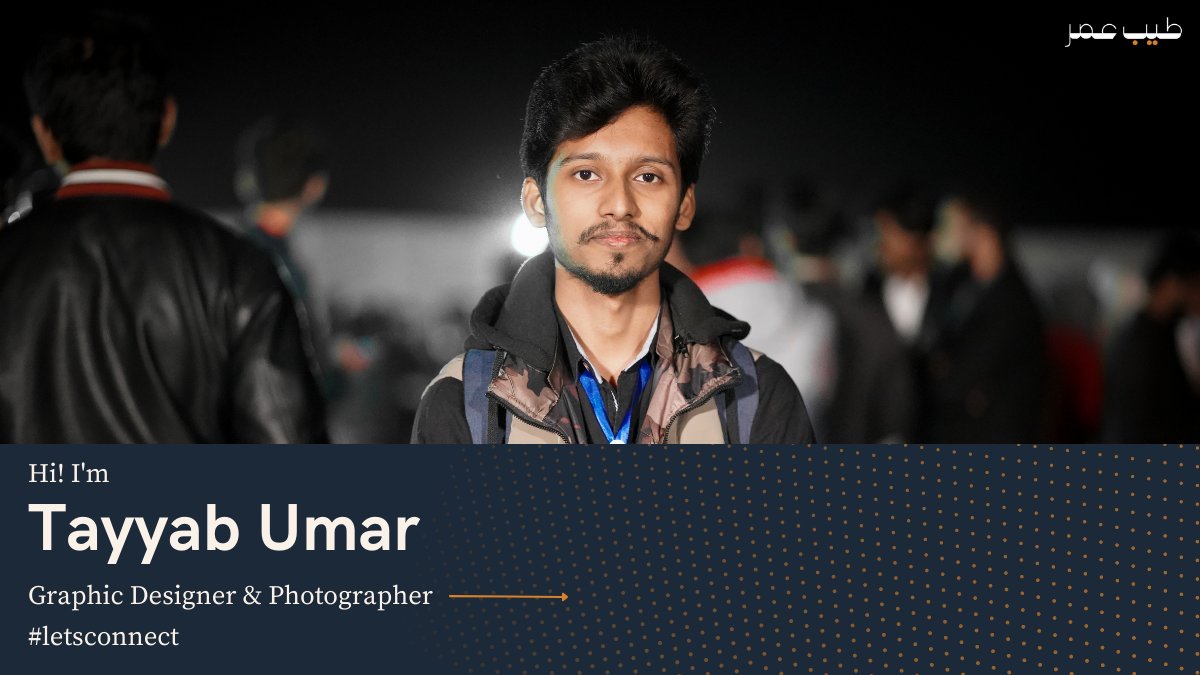 tayyabumar_co's tweet photo. Hey there! 

I am a Graphic Designer working as a freelancer. and eager to connect with new people.

 #letsconnect https://t.co/YFykH5QRhx