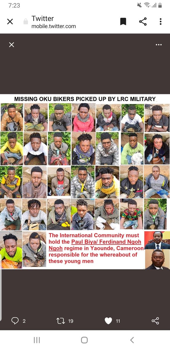 AmbaCitizens's tweet photo. @CanadaCameroon Enforced disappearance,targeted killings and systemic brutal #Genocide by #Cameroon in #Ambazonia. https://t.co/KjdLNCh5A5