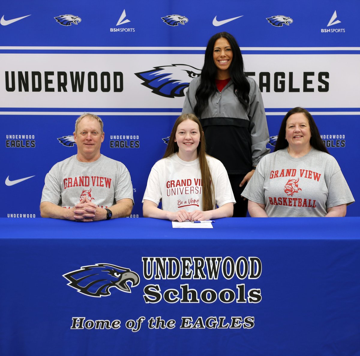 Congrats to UHS Senior Kendra Kuck on signing with Grand View this morning to continue her basketball career!  #UWoodEaglePride