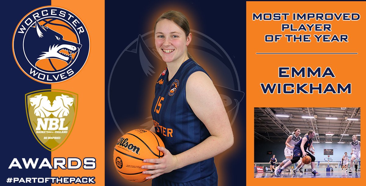 WNBLWolves's tweet photo. 🏆MOST IMPROVED PLAYER OF THE YEAR🏆
🏀EMMA WICKHAM🏀
#WolfPack congratulations to Emma who has who has improved week on week this season in the @NBLengland !
#PartOfThePack #WolvesAwards #NBL2122 #GameTime #ThreeTeamOneClub https://t.co/QUO5ezGgeQ