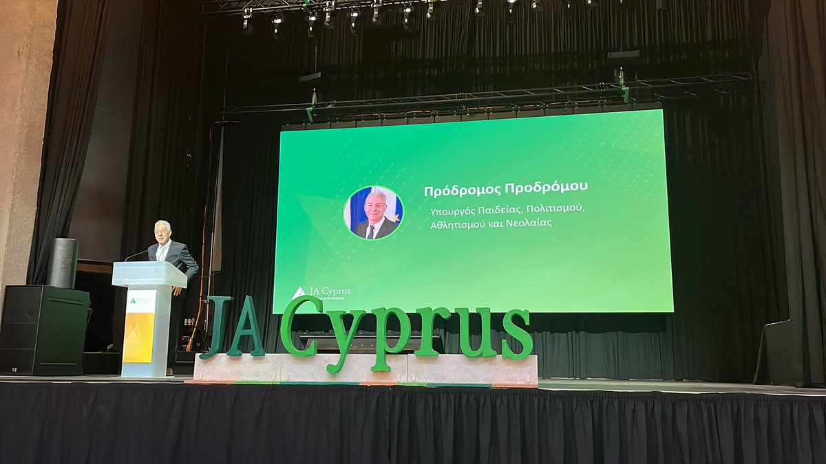 PwC_Cy_Press's tweet photo. JA Company programme 2022-Finale &amp; Award ceremony-Happening now! The stage is now open to the top 10 companies to make their pitches! Good Luck to all the teams! #JAcompanyprogramme #JAcyprus @JACYPRUS https://t.co/ACsxnjdKgY