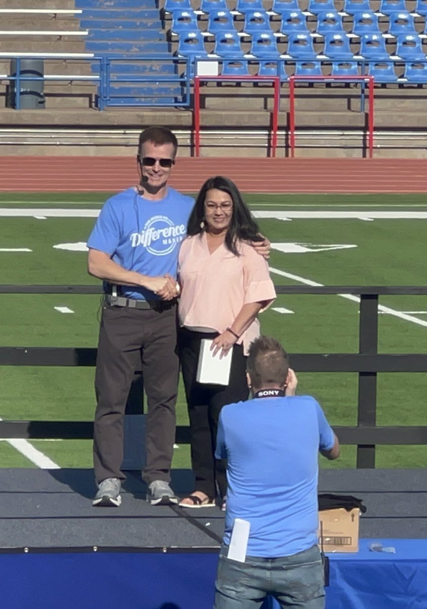 Congratulations to Hilda Davis! This morning Mrs. Davis was awarded 2021-22 Elementary Teacher of the Year for the entire San Angelo ISD! #celebrateSAISD #differencemaker