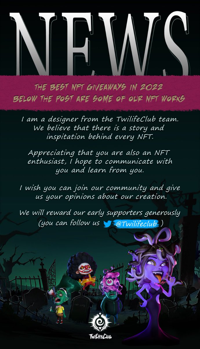 NFT_BOOS2022's tweet photo. Our official address: @TwiLifeClub

@kitsuneoyabin
@boozi111
@riyu_1833
@teacupdog4
@fdonef9ef
@sma_spa5
@donuthouse_0
@buncho_zamurai
@Diagram_Wolf
@Ena_Cryptia https://t.co/yTgPvFqHAx
