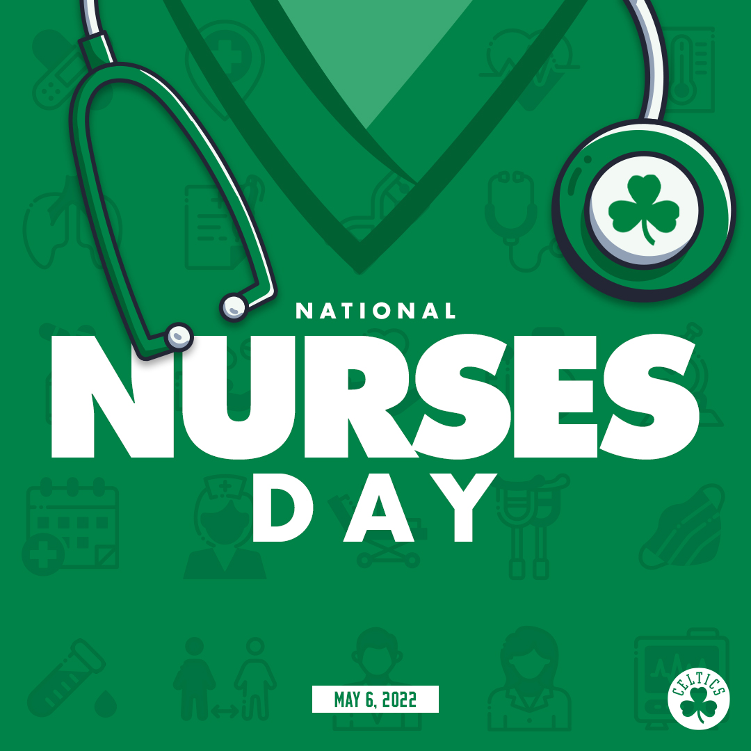 celtics's tweet photo. Happy #NationalNursesDay to all the nurses 🩺 

Thank you for your continued hard work and sacrifice. https://t.co/hT53Kk3PGz