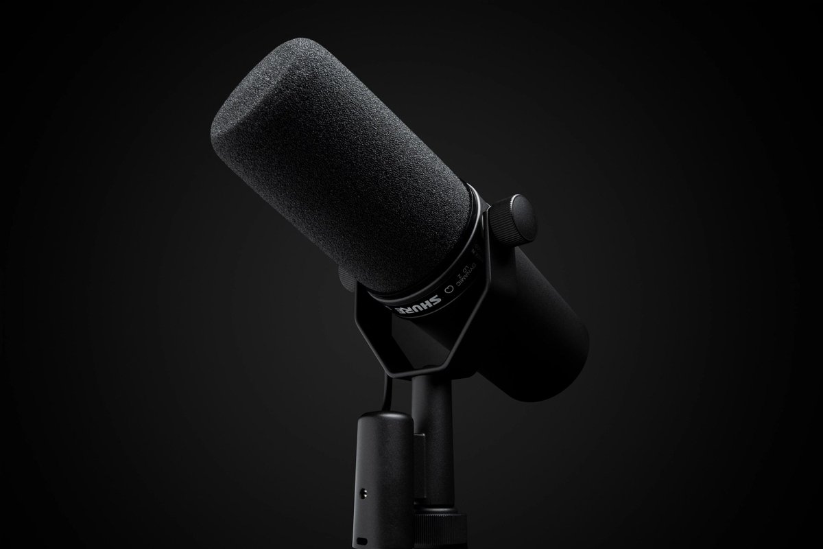 shure's tweet photo. #IconicMicWeek carries on as we celebrate the SM7B! A mic that continues to evolve its legacy, from a studio staple to being used by some of the world's most popular podcasters &amp; streamers. Learn about the mic that has become the first choice for voice: https://t.co/4gtTwEqCyl https://t.co/4Ujgw97T5E