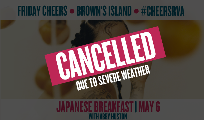 FridayCheers's tweet photo. For the safety of our patrons, artists &amp; staff, we must cancel tonight’s Friday Cheers with Japanese Breakfast and Abby Huston. We understand this is a tremendous disappointment, and we share that sentiment.

1/2 https://t.co/I0TVEV1dTz