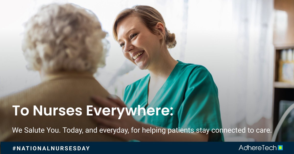 Today is #NationalNursesDay and we are want to say #thankyou to all #nurses who ensure #patients stay on track and have support when and how they need it. #connectedtocare #adherence #heath