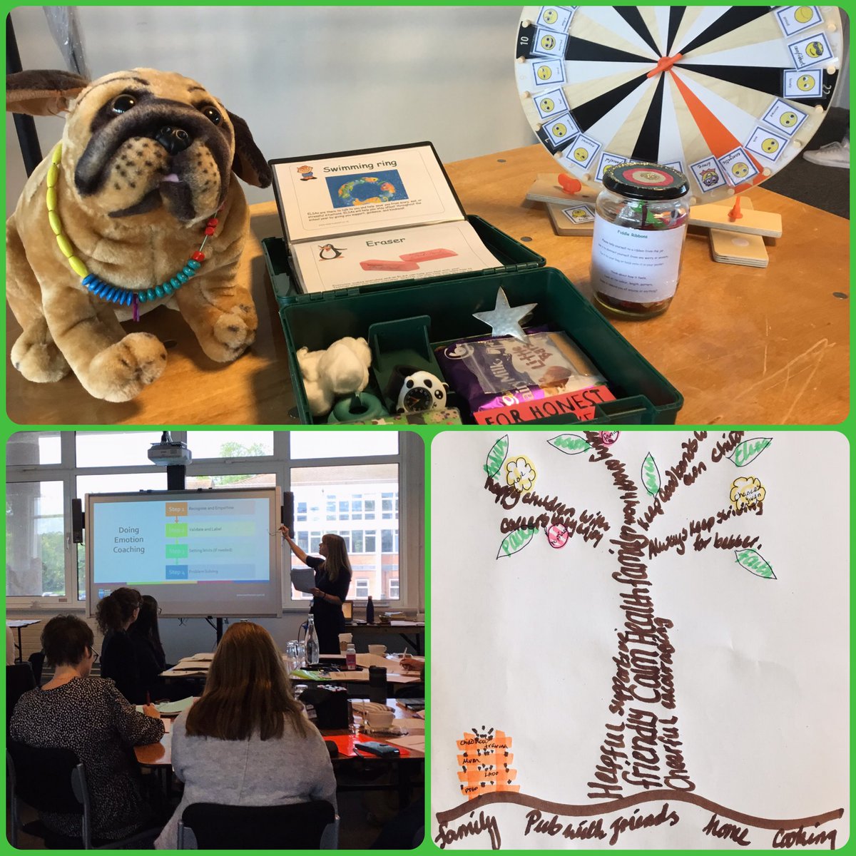 westsussex_eps's tweet photo. Wonderful day working with colleagues & the marvellous ELSAs of #WestSussex at our first ELSA CPD day.
Input on Tree of Life technique, Emotion Coaching & Managing Anxiety plus resources shared by our ELSAs and lots #gratitude 💚
#twittereps #EmotionCoaching #ELSAnetwork #hugapug https://t.co/QEGXzii10v