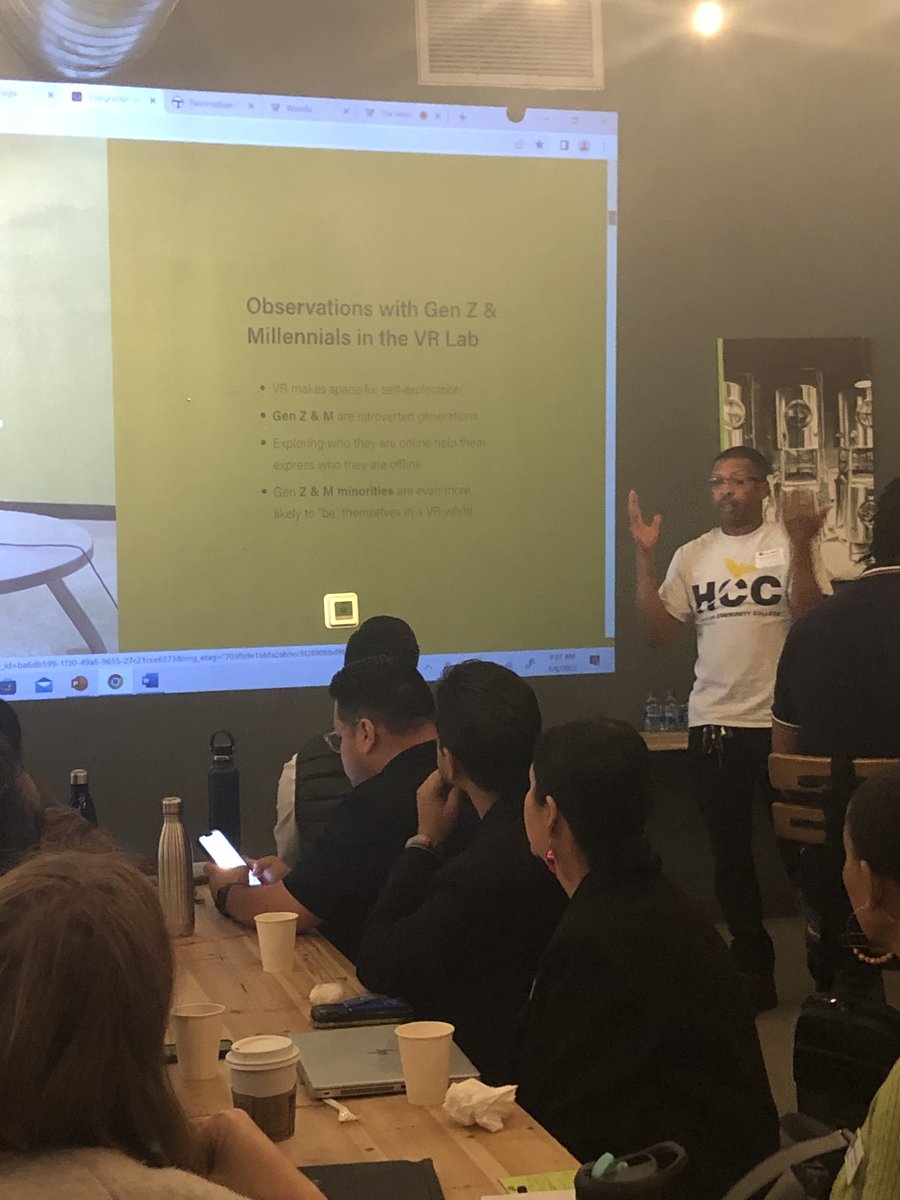 LeadershipHoust's tweet photo. Class XL is kicking off their Creative Economy Day at True Anomaly Brewing hearing about 'Extended Reality in Fashion and Digital Buildings' from Houston Community College! #LH40 #LeadershipHouston https://t.co/T1DrI4i1uF