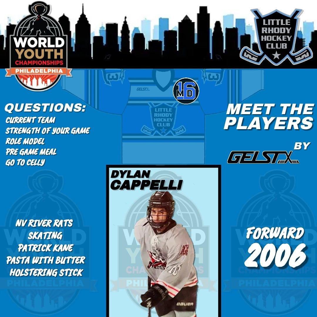 Littlerhodyhock's tweet photo. Meet the players…..more Forwards! Expect some highlights from these guys! @playhockeywyc #Worlds #DangleSnipeCelly #Forwards #RollRhody https://t.co/0hlKCTqdrv