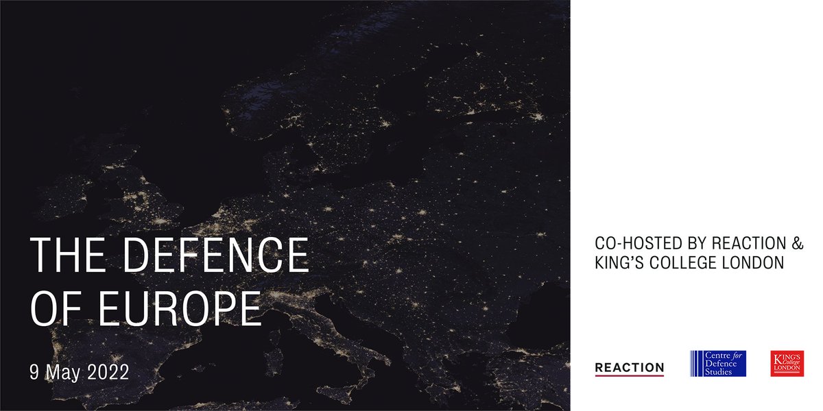 KCLSecurity's tweet photo. 🚨We're counting down to the #DefenceofEurope Conference next Monday 9 May with @reactionlife!

Speakers include:

🔵Defence Sec @BWallaceMP 

🔵Ukrainian Ambassador @VPrystaiko 

🔵Professor Lawrence Freedman @LawDavF 

⏰Join us on YouTube from 9:30: https://t.co/qtPN3odVe8 https://t.co/LQ3NMlnrmQ