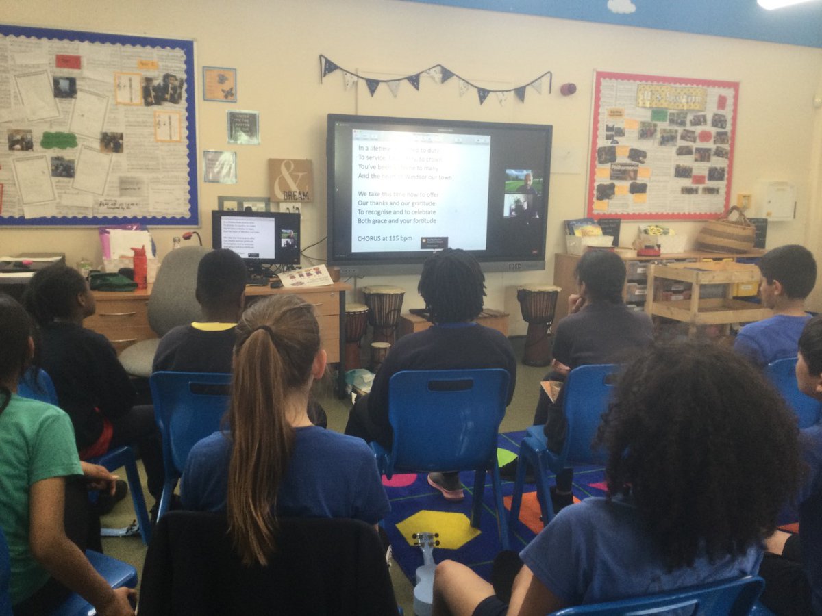 PrimaryWoody's tweet image. Woodmansterne children LOVED joining in with the launch of the Platinum Jubilee Song 'The Long Walk' by the wonderful @bardenmusic and @jpmanwaring 
We can't wait to celebrate and JUBILATE with a Big Sing in a few weeks! @WoodyMusicians #PlatinumJubilee