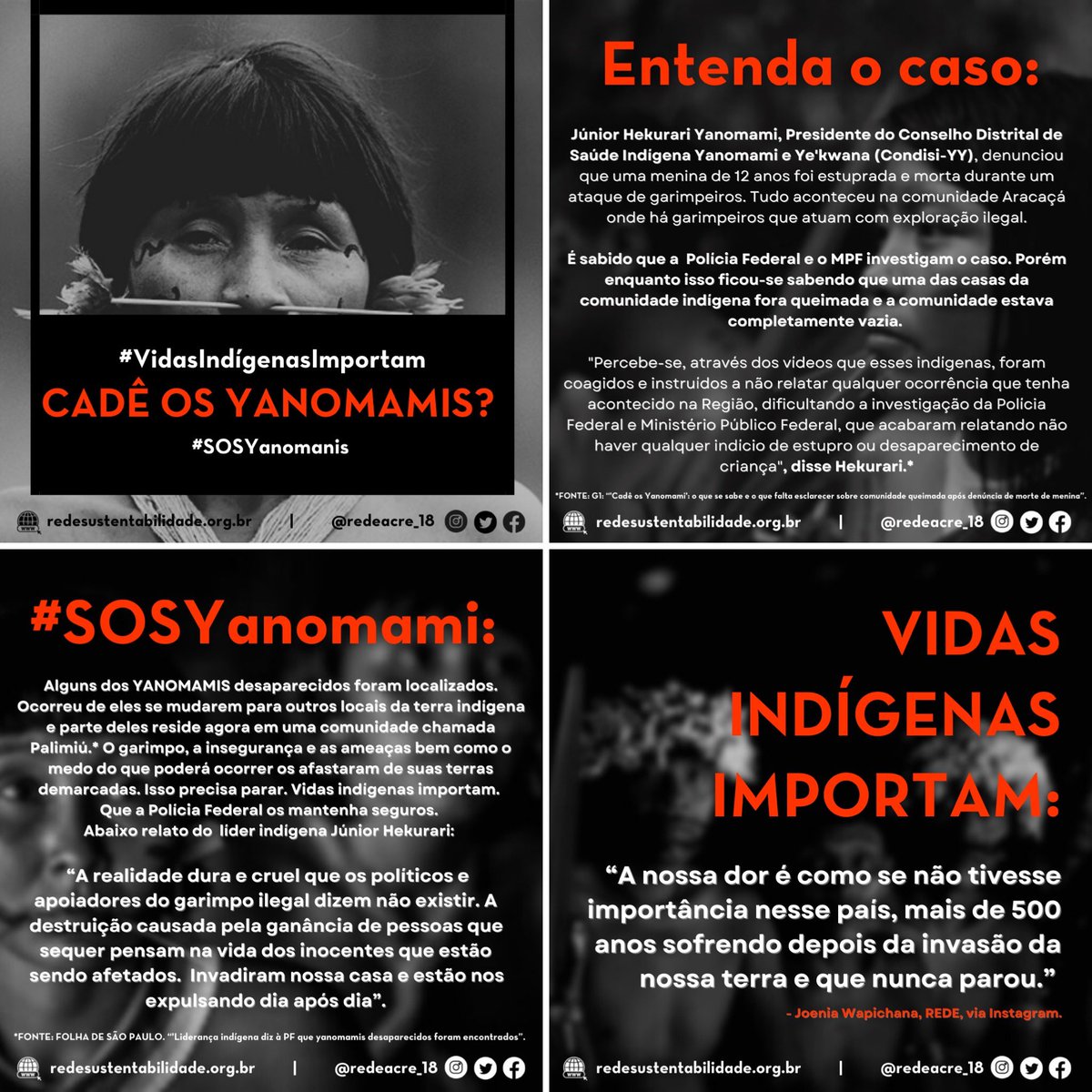rede18acre's tweet photo. Vidas indígenas importam. Garimpo NÃO. Proteção já para o povo Yanomami. #SOSYANOMAMI https://t.co/WG7HCXVSQc