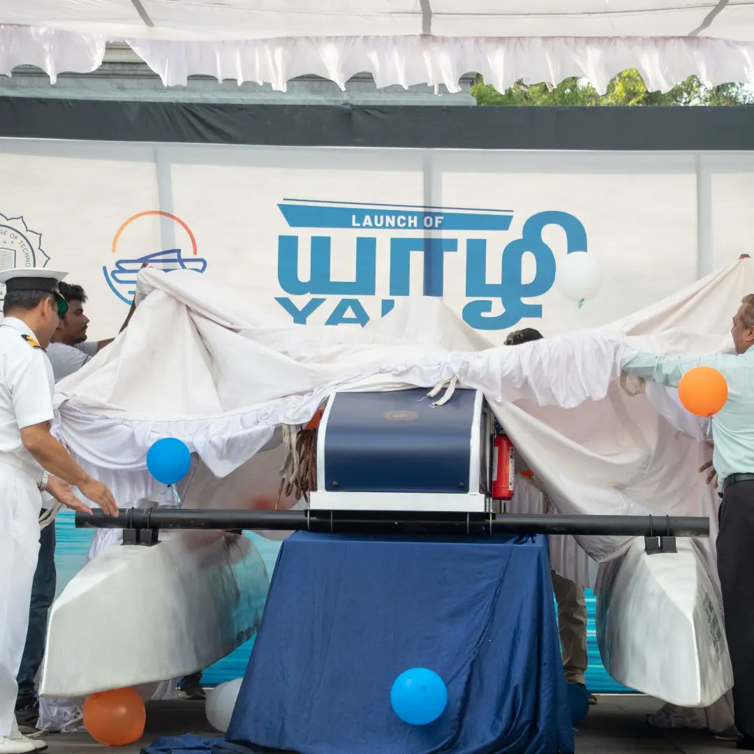 KCTOfficial's tweet photo. #Yali, India's first ever student-designed energy boat built by #TeamSeaSakthi of #KCT Garage to participate in the 9th Monaco Energy Boat Challenge 2022, was launched at Kumaraguru Campus on 06 May 2022.
#ENERGYBOAT
#Monacoboatchallenge
#SDG2030
#India https://t.co/5mRF1u1FpV
