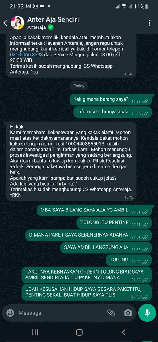 haddyaprd's tweet photo. @anteraja_id DIMANA PAKET SAYA SEBENERNYA, SAYA AMBIL SENDIRI AJA. UDAH 11 HARI TERUS DIINVESTIGASI https://t.co/AupYnYDj7g